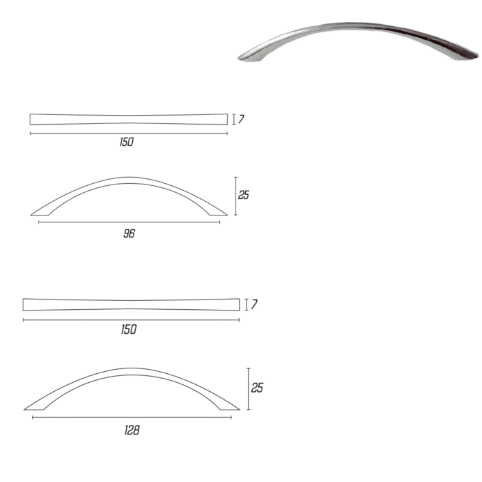 HYM JALADERA ARCO CROMO - Image 2