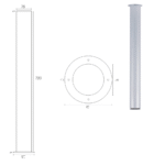 PEDESTAL TUBO SOPORTE REDONDO - Image 2