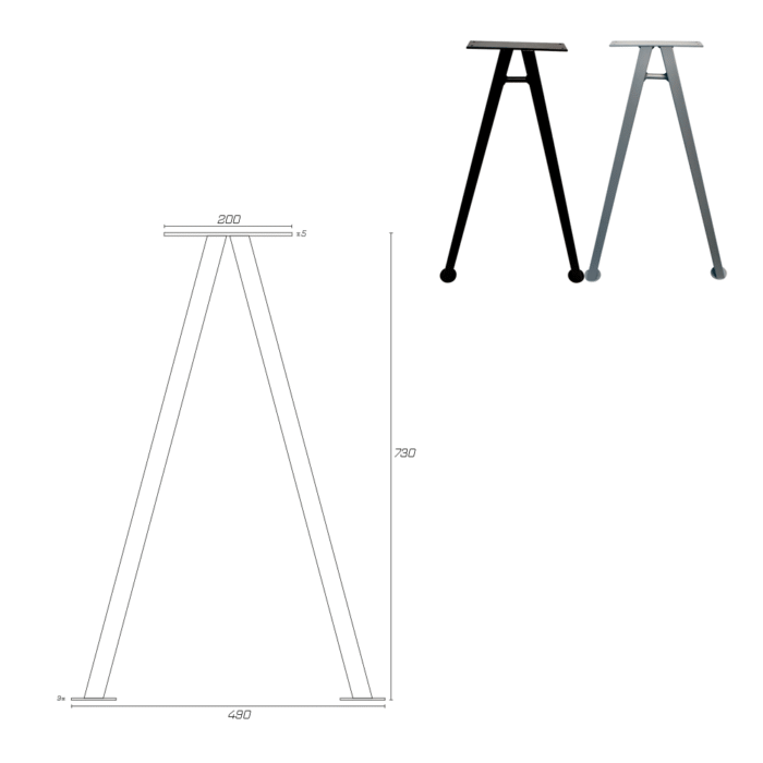 PEDESTAL LATERAL TIPO "A" ELIPTICO - Image 2