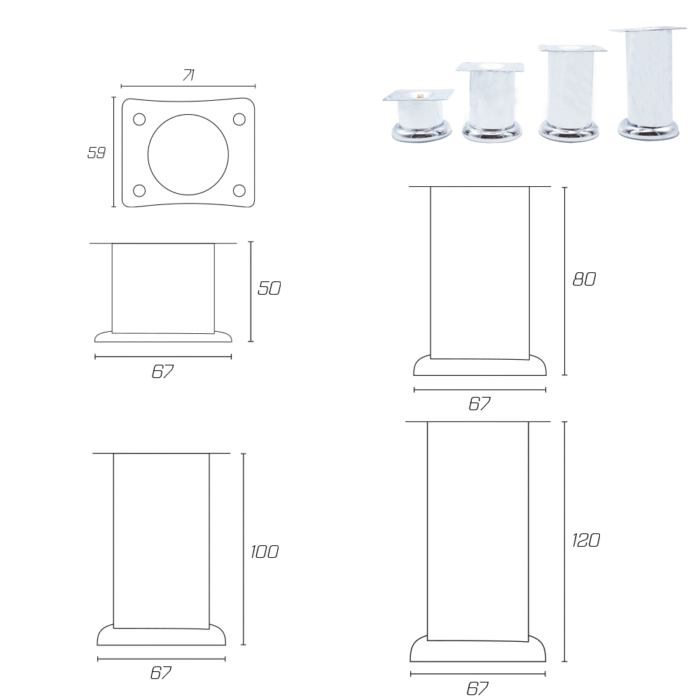 HYM PATA TUBULAR CROMO - Image 2