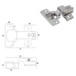 HYM  BISAGRA BIDIMENSIONAL FACE FRAME - Image 2