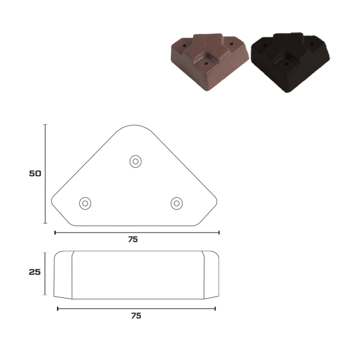 PATA PARA SALA TRIÁNGULO 1" (PARA CLAVO) - Image 2