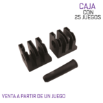 HYM CONECTOR PLÁSTICO NEGRO ACANALADO