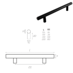 HYM JALADERA TUBULAR HUECA NEGRO - Image 2