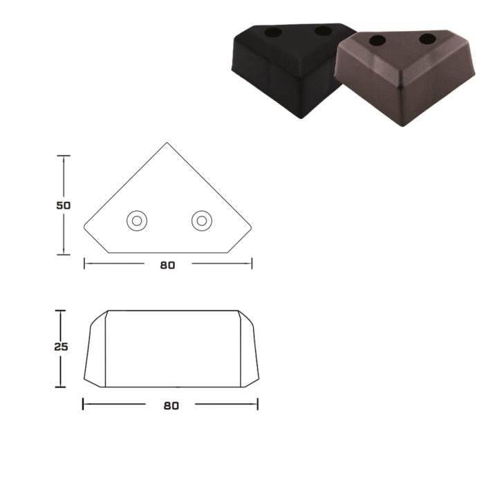 PATA PARA SALA TRIÁNGULO 1" (25.40mm) - Image 2