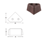 PATA PARA SALA TRIÁNGULO 1 3/4" (44.45mm) - Image 2