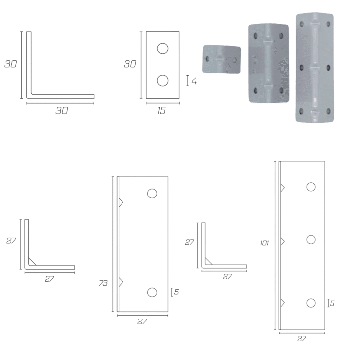 ÁNGULO PARA ARMAR GRIS - Image 2
