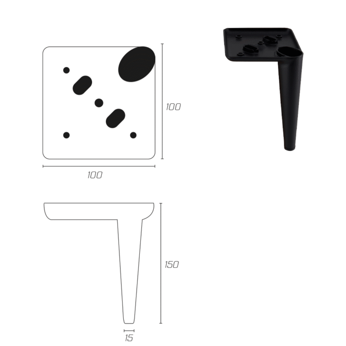 HYM PATA FINLANDIA 15CM NEGRO MATE - Image 2